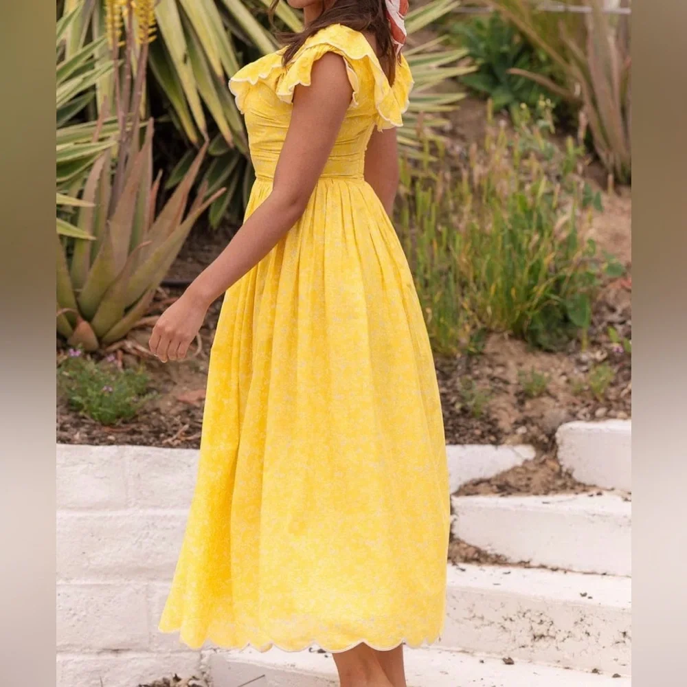 JessaKae Sunny Yellow Floral Maxi Dress - Picture 3 of 8